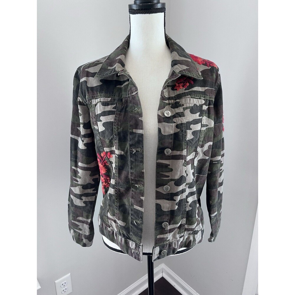 NWT Anthropologie Pilcro Camo Embroidered Jacket Size XS